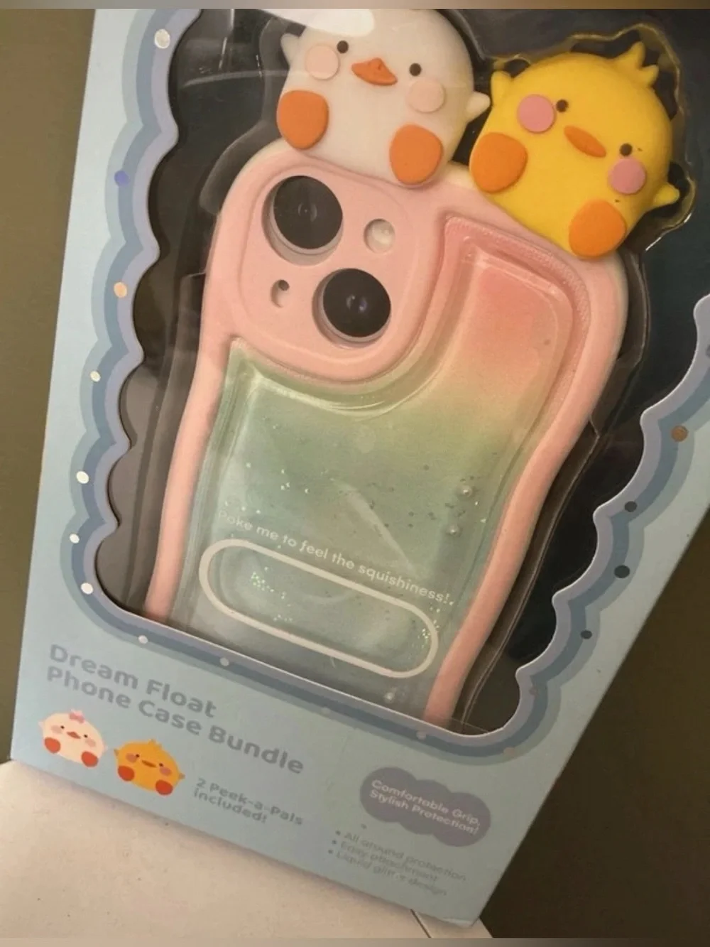 Artikl Dream Float Gradient Pink & Mint iPhone 15 Case with Peek-a-pals NWT
